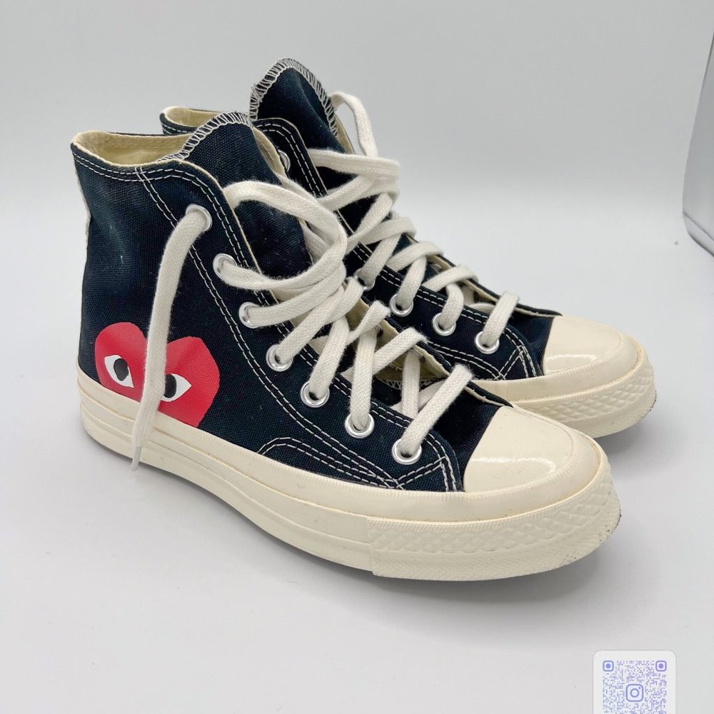Comme des Garçons PLAY CdG PLAY x Converse Womens Unisex Chuck Taylor All Star P - Picture 2 of 7